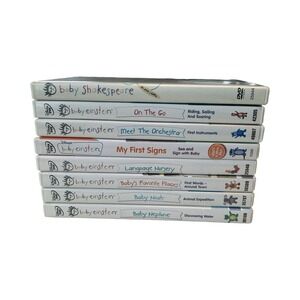 Disney Baby Einstein DVD Lot of‎ 8 Learning Animals Language Music